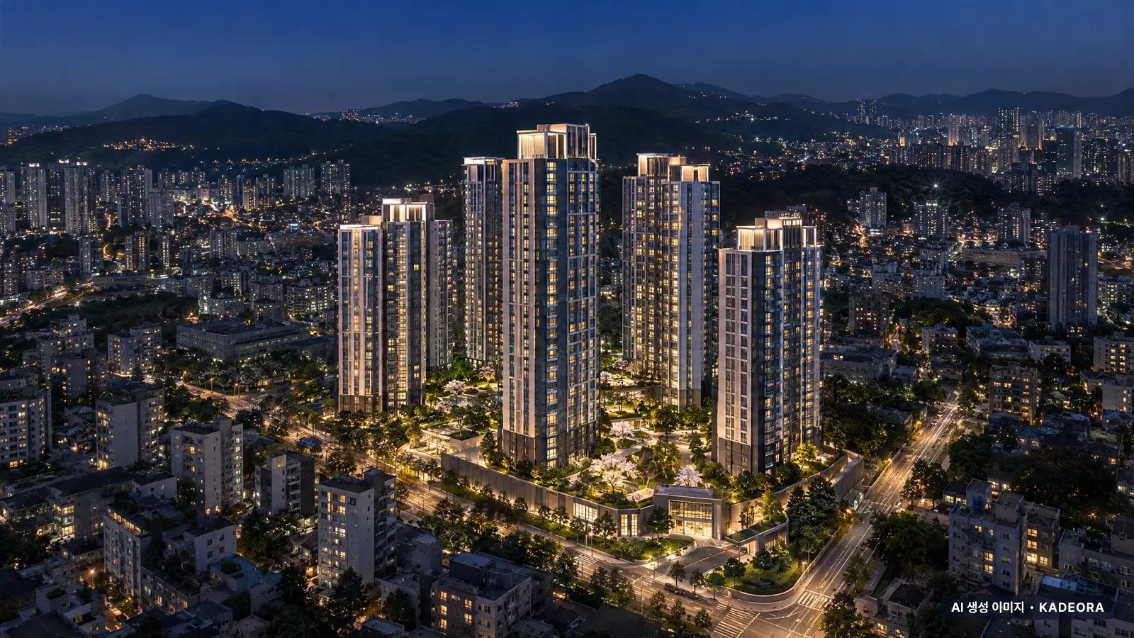 부산 수영구 망미8 재개발 단지 전경 AI 상상도 — 수영구 망미동 663세대