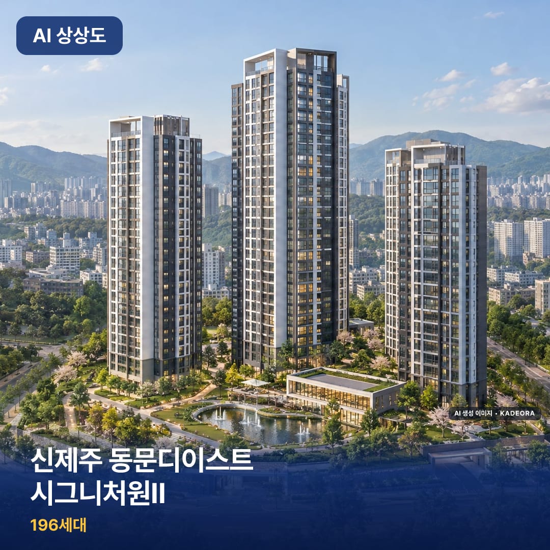 신제주 동문디이스트 시그니처원Ⅱ 단지 썸네일 — AI 생성 이미지
