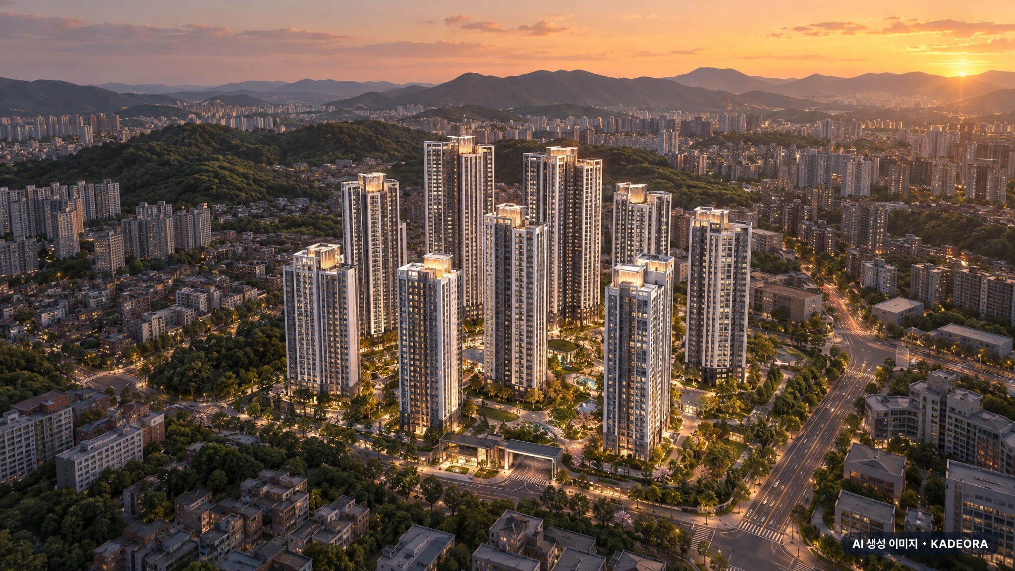 인천 남구 학익동 재개발 총 1,400세대 기준 AI 상상도(노을 항공) — 실제와 다를 수 있음
