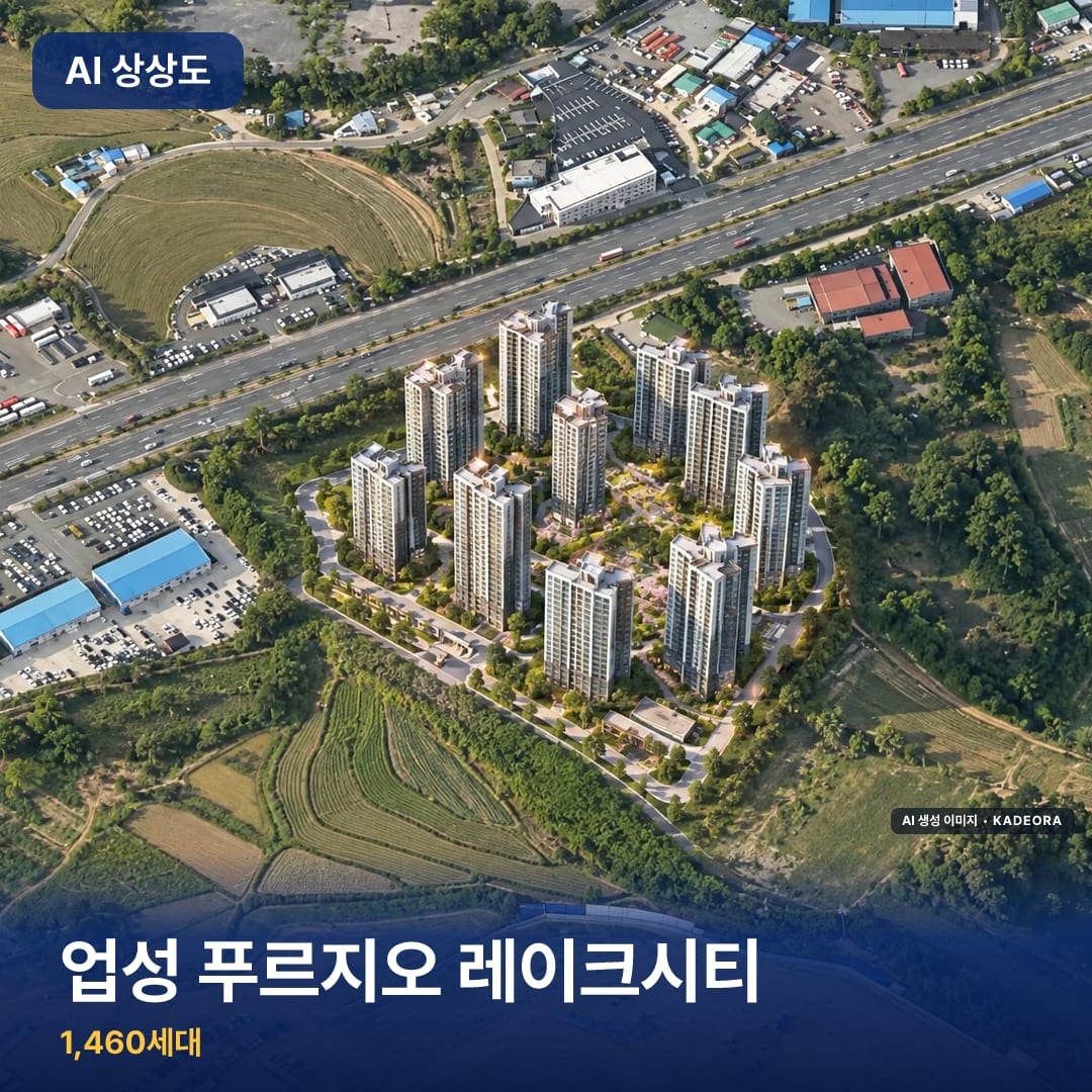 업성 푸르지오 레이크시티 단지 썸네일 — AI 생성 이미지