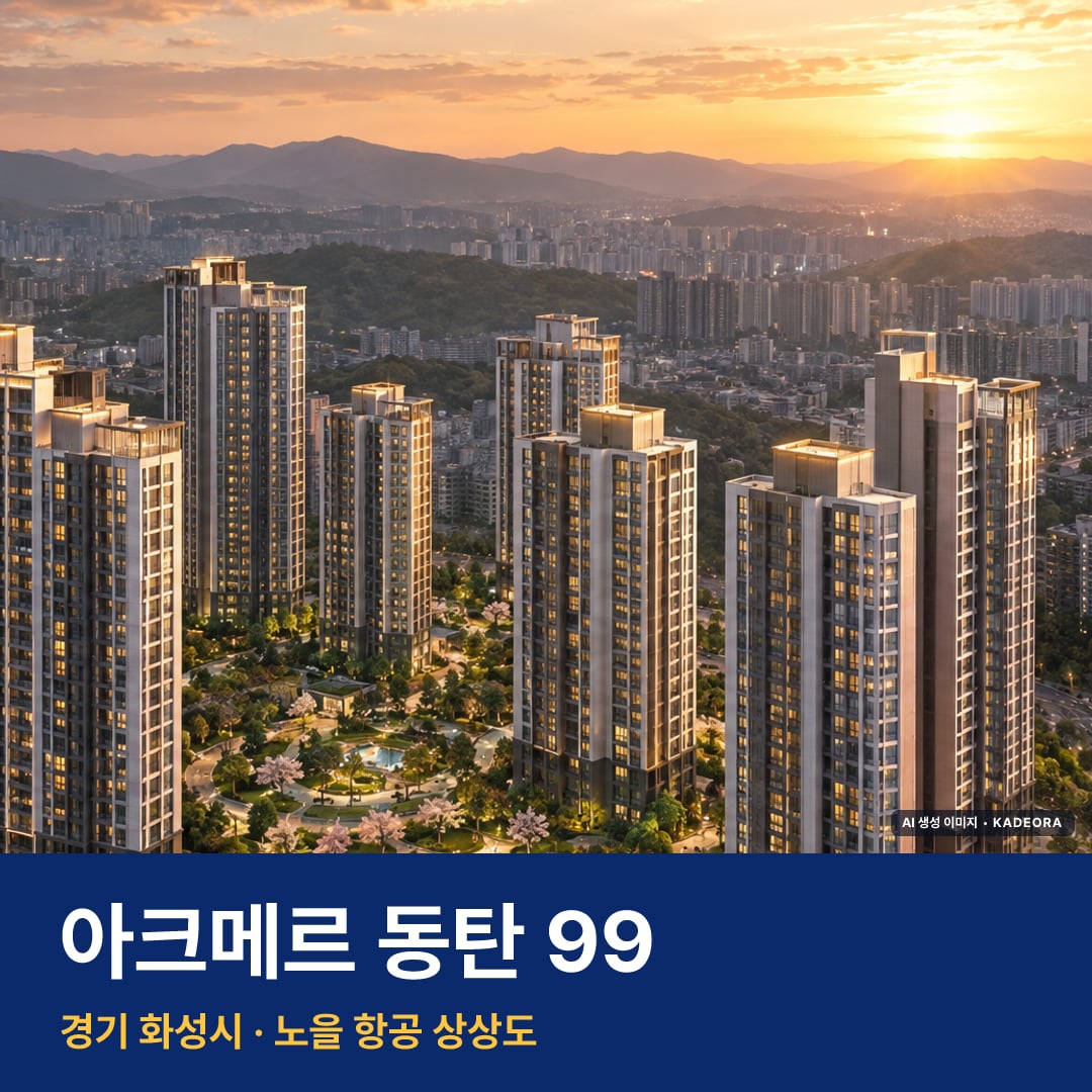 아크메르 동탄 99 단지 전경 AI 상상도 — 화성시 반송동