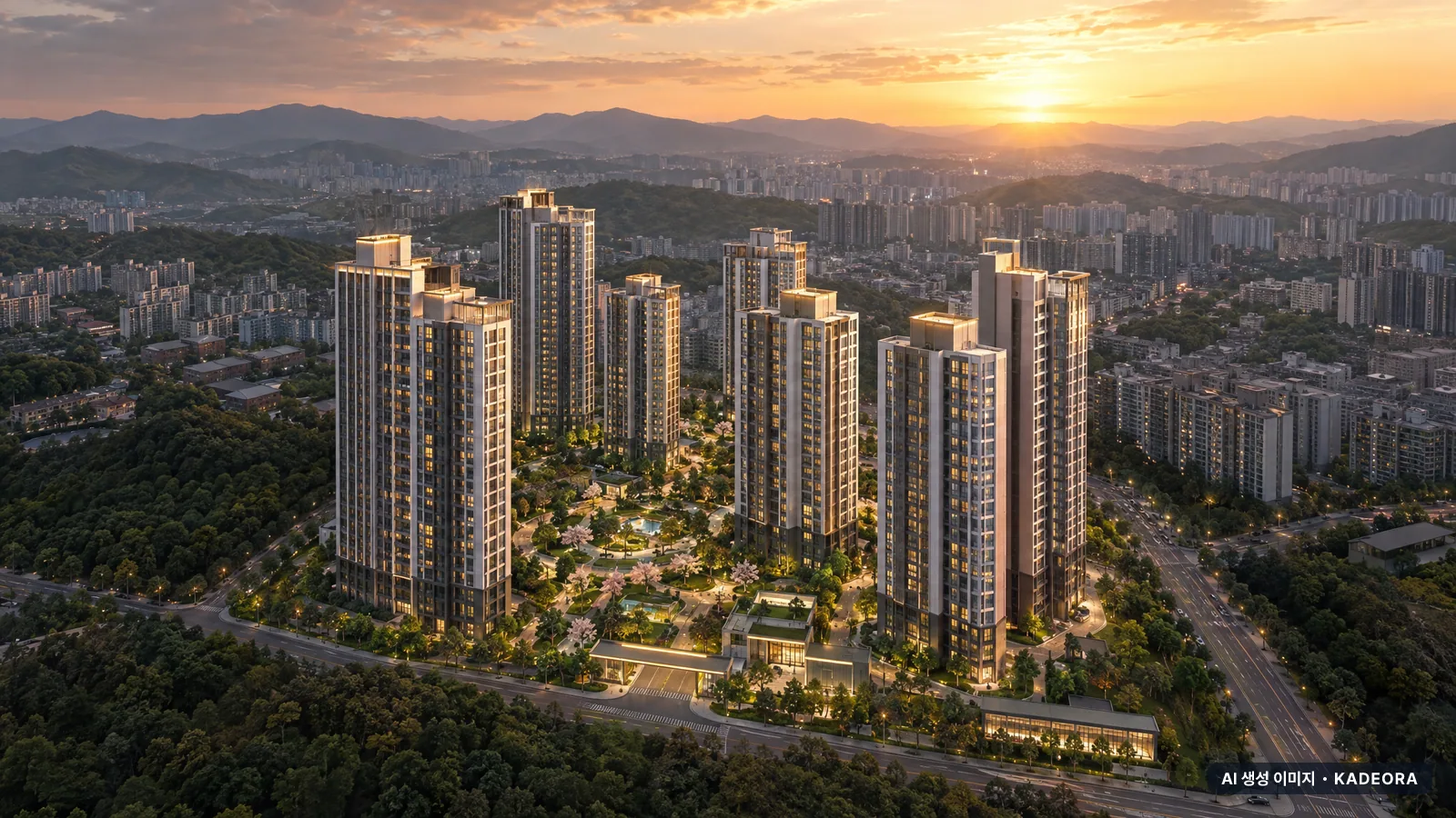 아크메르 동탄 99 이번 996세대 공급 기준 AI 상상도(노을 항공) — 실제와 다를 수 있음