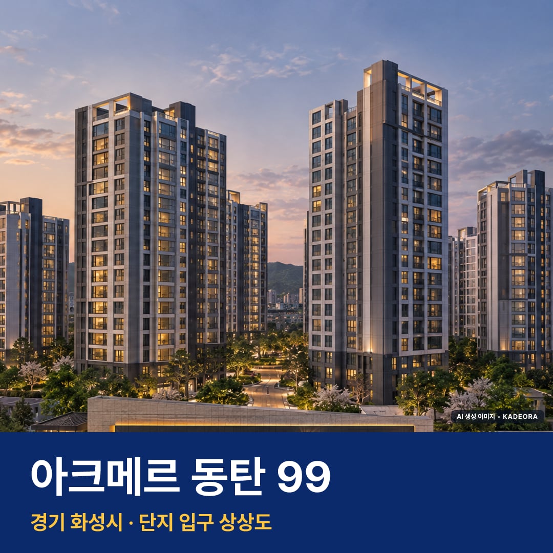 아크메르 동탄 99 단지 전경 AI 상상도 — 화성시 반송동