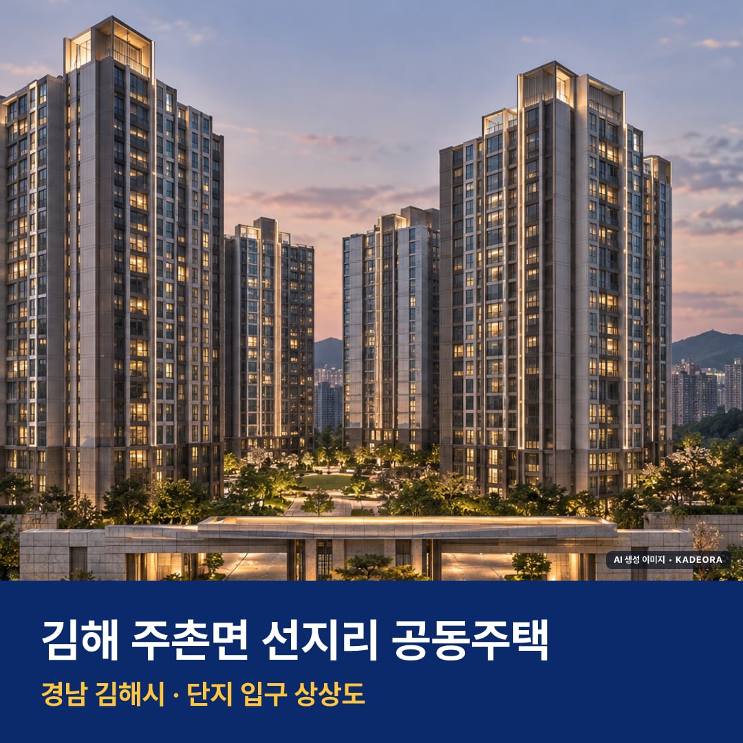 주촌힐스테이트 단지 전경 AI 상상도 — 김해시 선지리 878세대