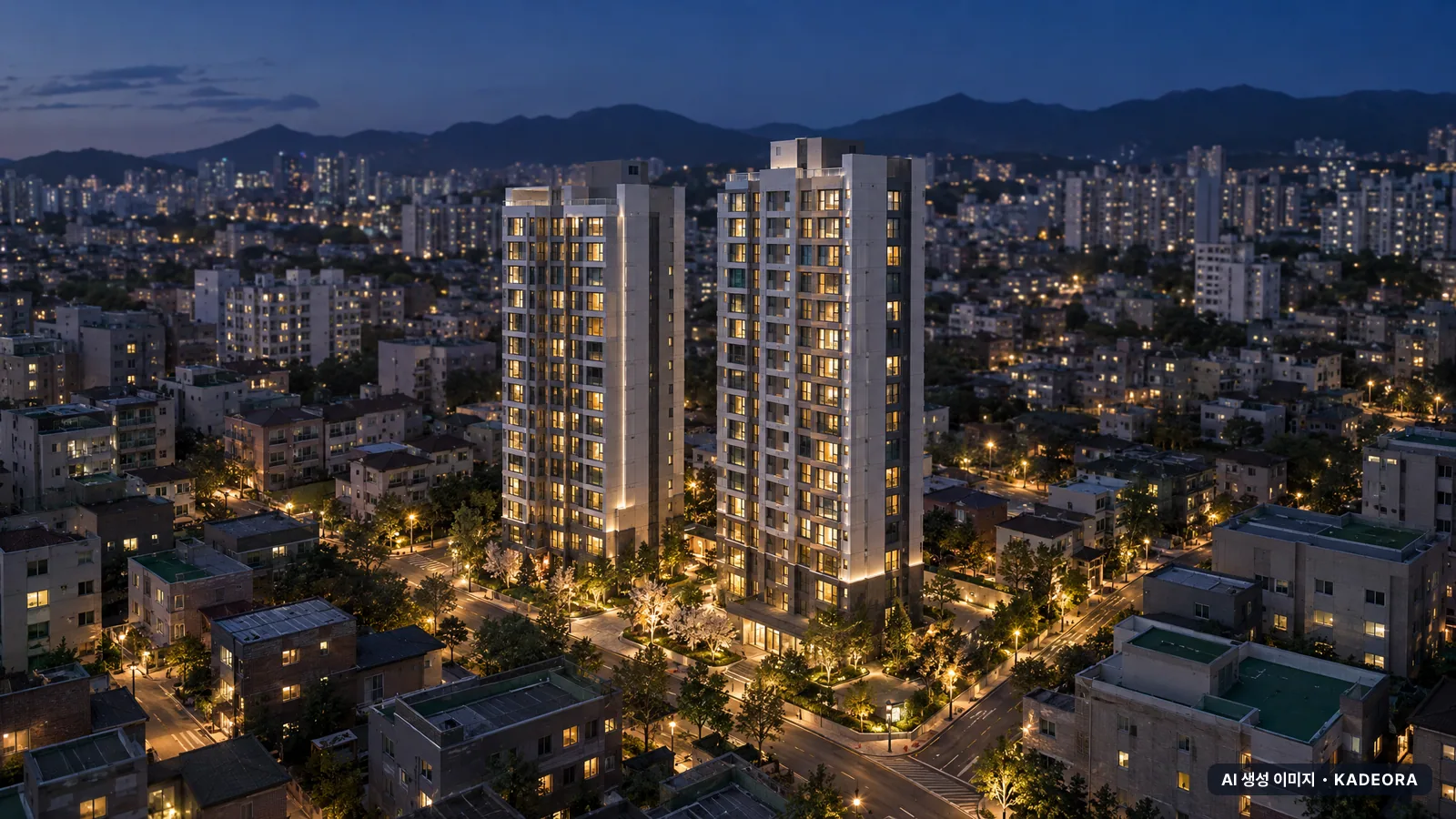 울산반구 수자인 더센트럴 2개동·최고 17층·총 178세대(이번 118세대 공급) 기준 AI 상상도(야경) — 실제와 다를 수 있음