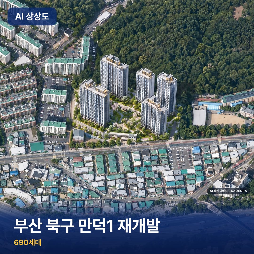부산 북구 만덕1 재개발 단지 썸네일 — AI 생성 이미지