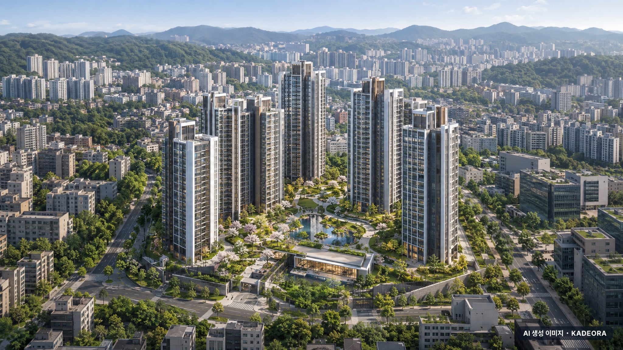 서울 송파구 잠실진주아파트 재건축 단지 전경 AI 상상도(주간 항공) — 서울 송파구 관리처분인가