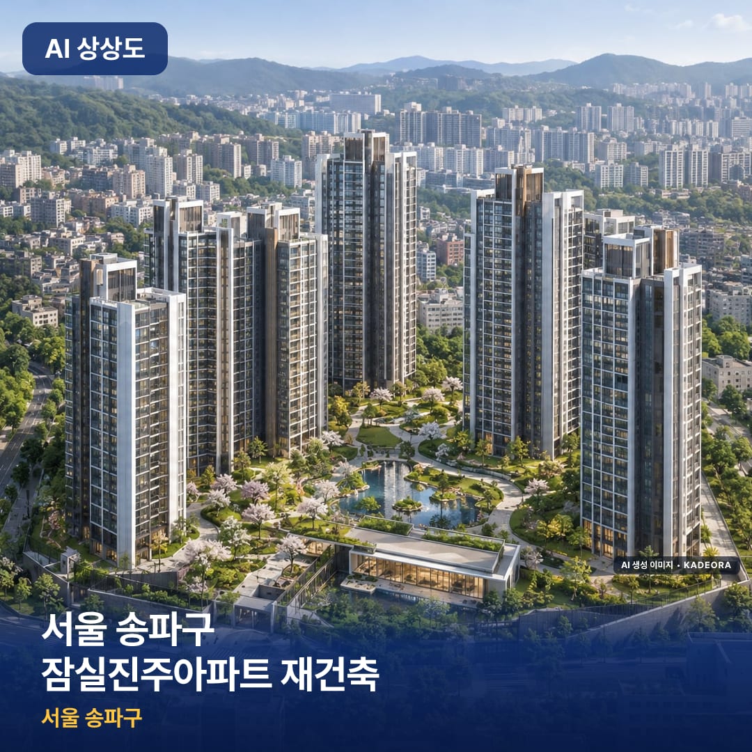 서울 송파구 잠실진주아파트 재건축 단지 썸네일 — AI 생성 이미지