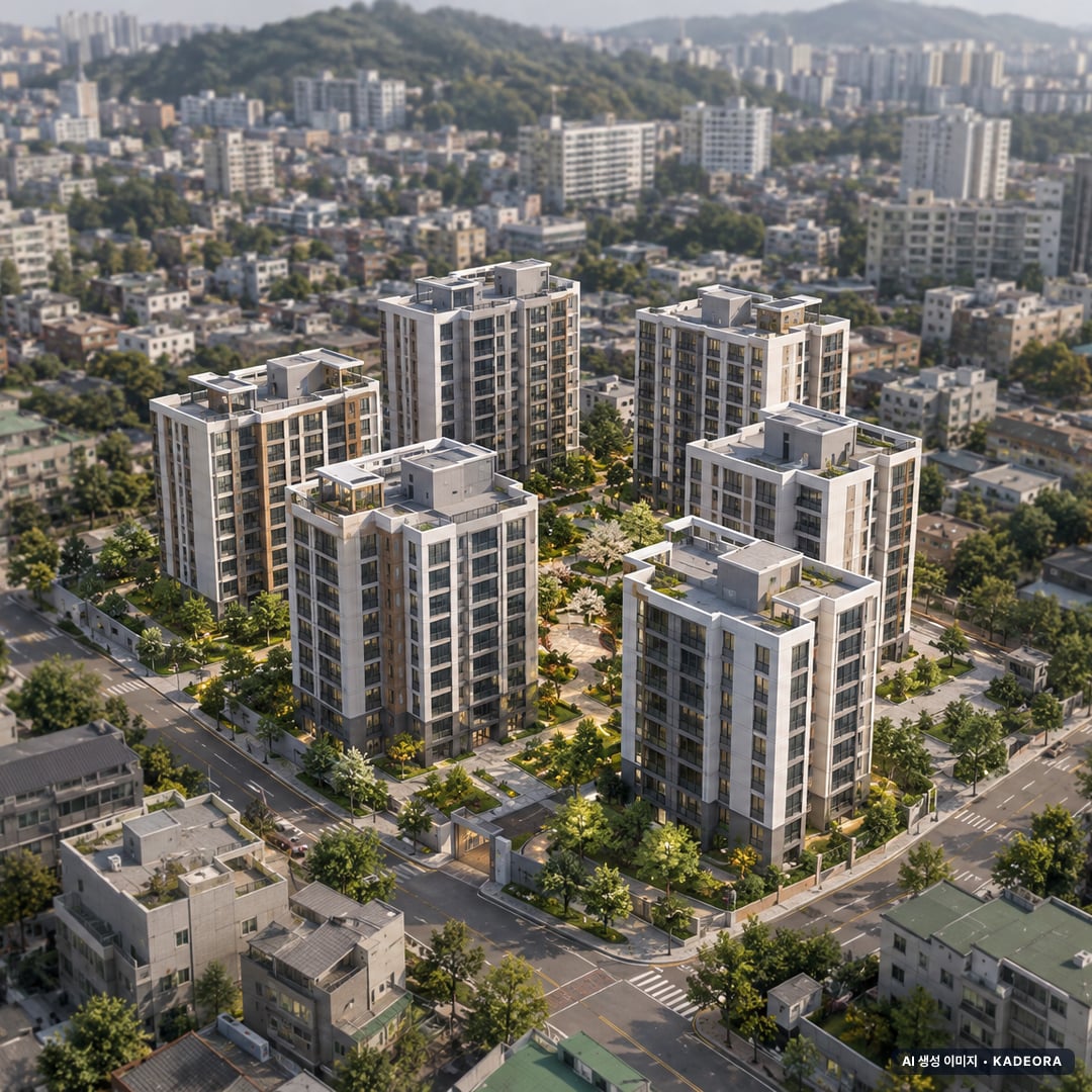 화성 송산 동원로얄듀크 포레(2차) 6개동·최고 15층·총 233세대(이번 5세대 공급) 기준 AI 상상도 — 실제와 다를 수 있음 화성 송산 동원로얄듀크 포레(2차) 6개동·최고 15층·총 233세대(이번 5세대 공급) 기준 AI 상상도(주간 항공) — 실제와 다를 수 있음