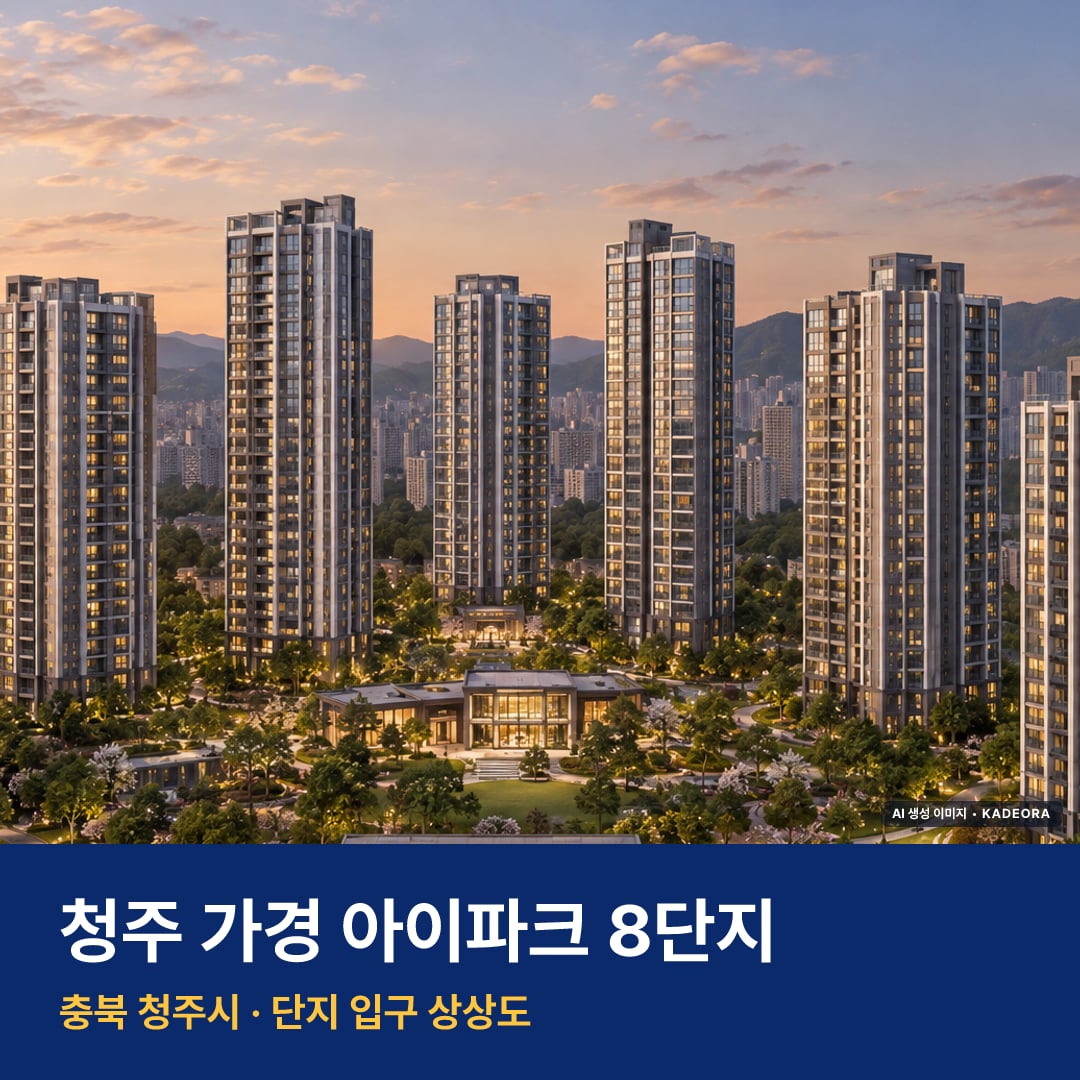 청주 가경 아이파크 8단지 단지 전경 AI 상상도 — 청주시 가경동 1,128세대