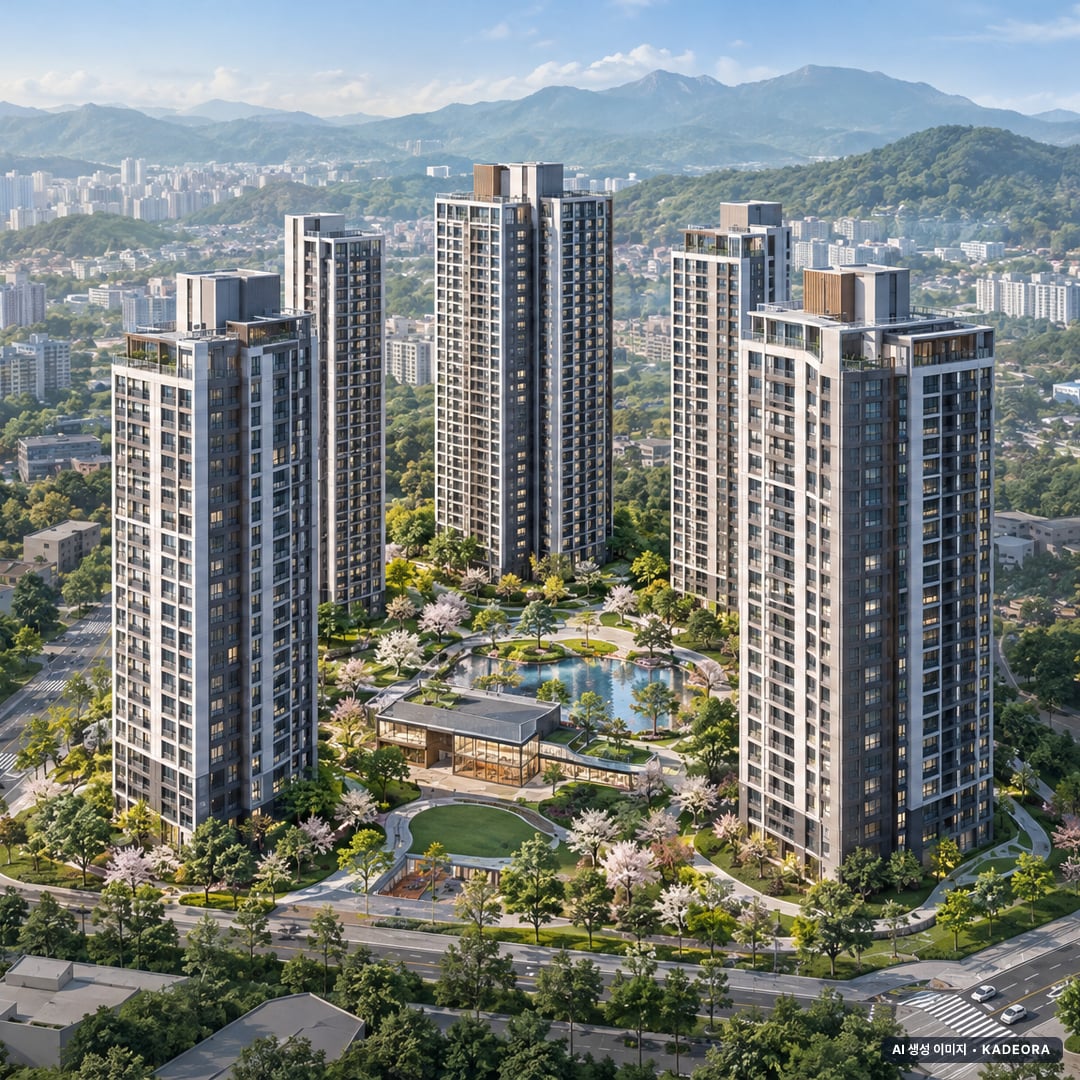익산 부송 아이파크 단지 전경 AI 상상도(주간 항공) — 전북 익산시 착공 511세대