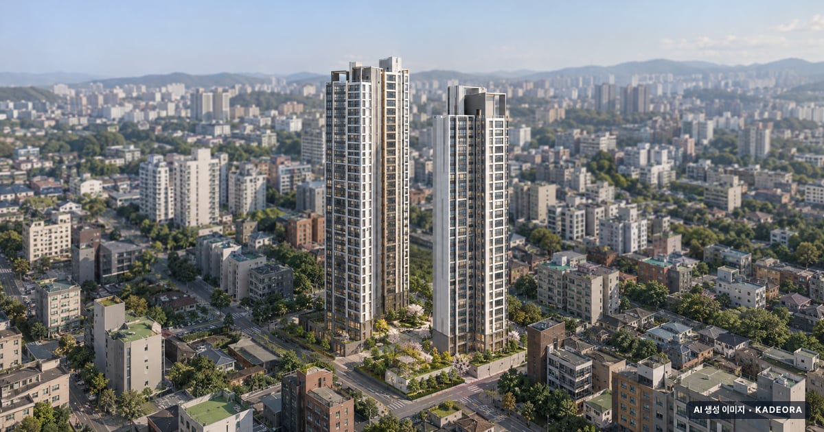 문수로 라티에르 673 재개발 문수로 라티에르 673 단지 전경 AI 상상도 — 남구 신정동 199세대
