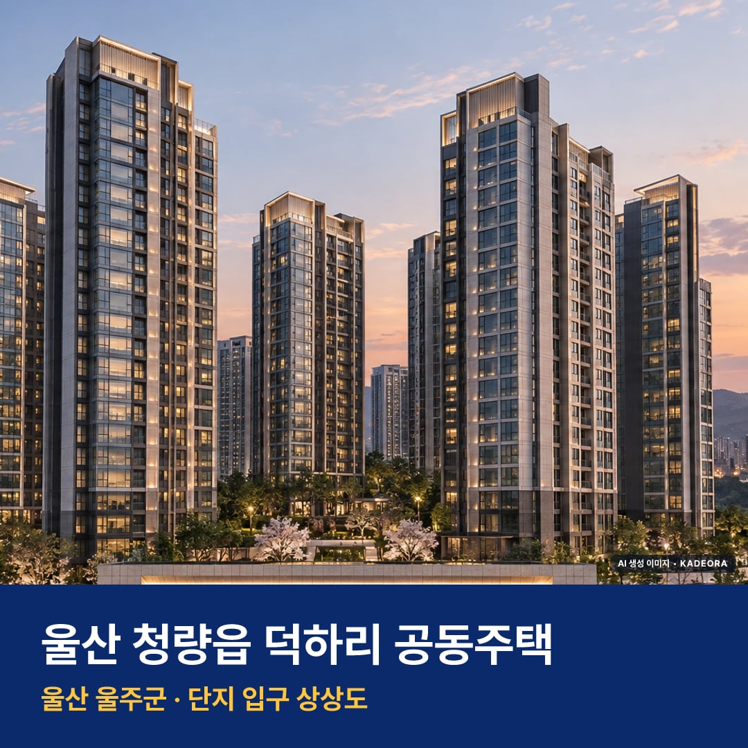 울산 청량읍 덕하리 공동주택 단지 전경 AI 상상도 — 울주군 덕하리 631세대