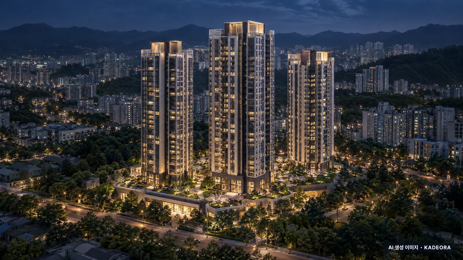 동래 에코팰리스 아시아드 단지 전경 AI 상상도 — 동래구 온천동 160세대
