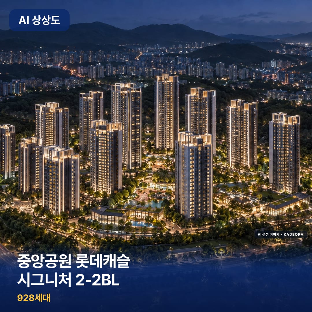 중앙공원 롯데캐슬 시그니처 2-2BL 단지 썸네일 — AI 생성 이미지