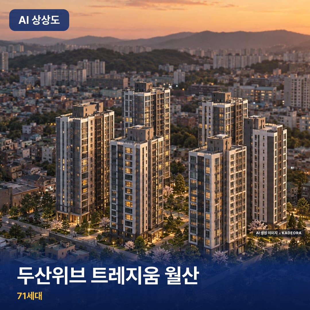 두산위브 트레지움 월산 단지 썸네일 — AI 생성 이미지
