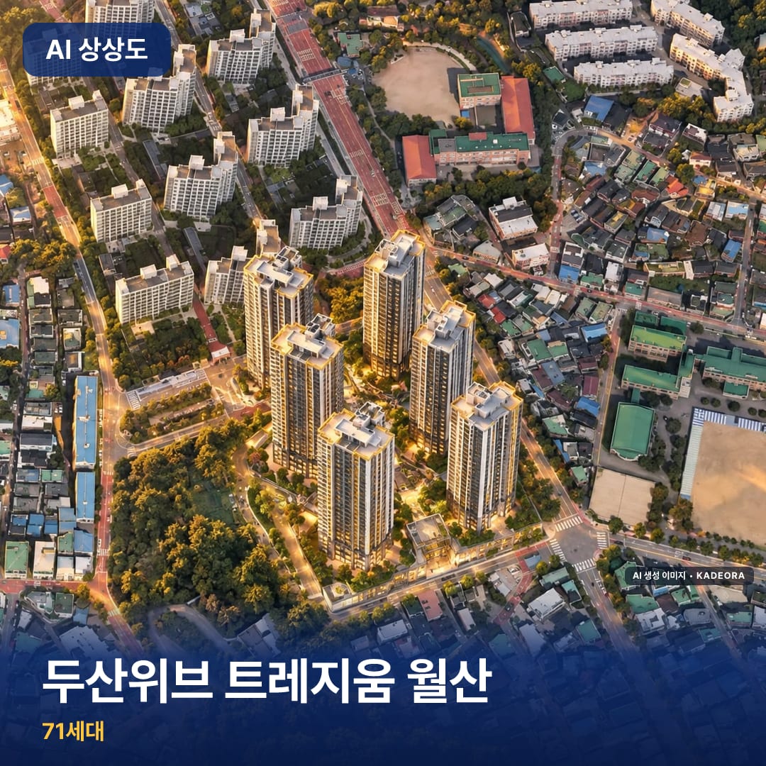 두산위브 트레지움 월산 단지 썸네일 — AI 생성 이미지
