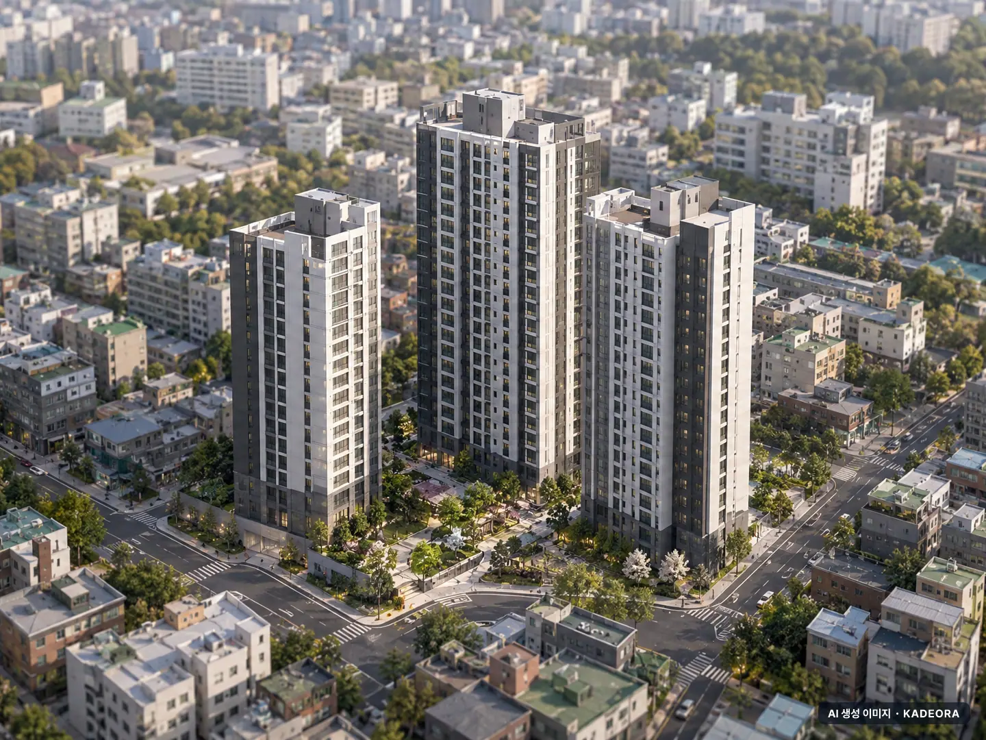 오산경일신안 총 321세대 기준 AI 상상도(주간 항공) — 실제와 다를 수 있음