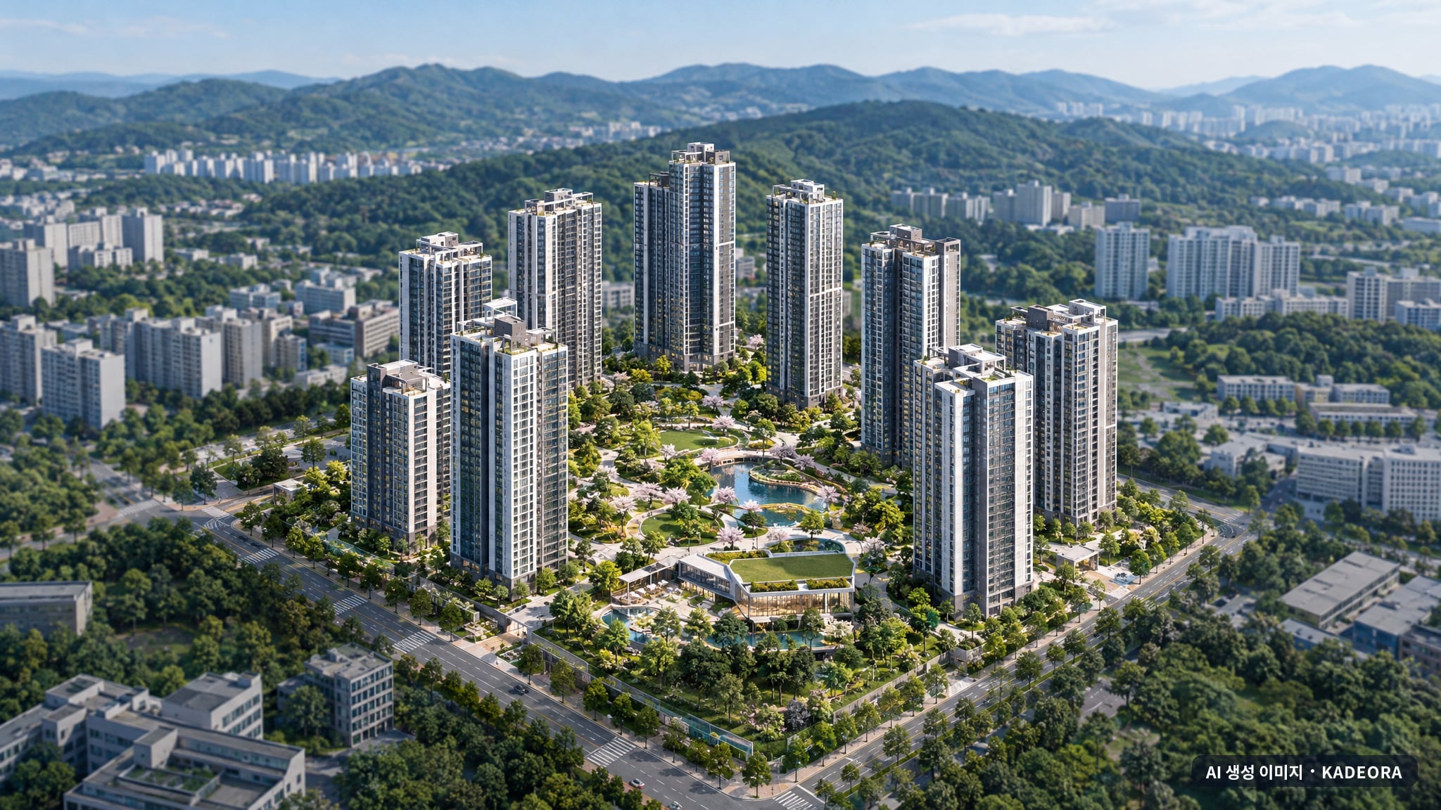 한화포레나 지제역 조감도 AI 상상도(주간 항공) — 경기 평택시 분양 예고 1,098세대