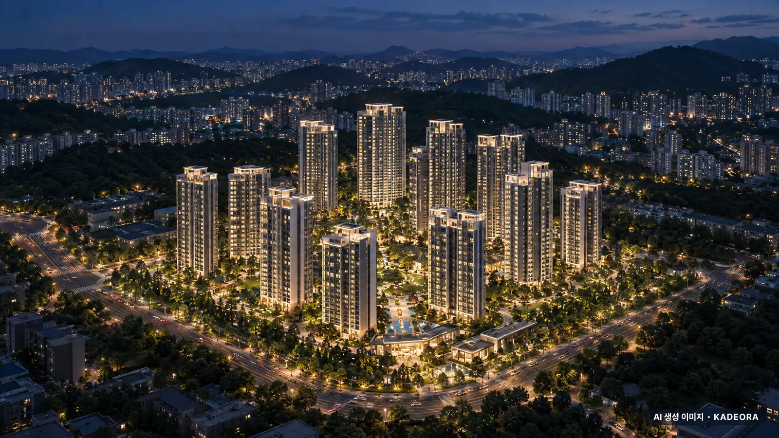 더샵 시에르네 단지 전경 AI 상상도 — 중구 학성동 788세대