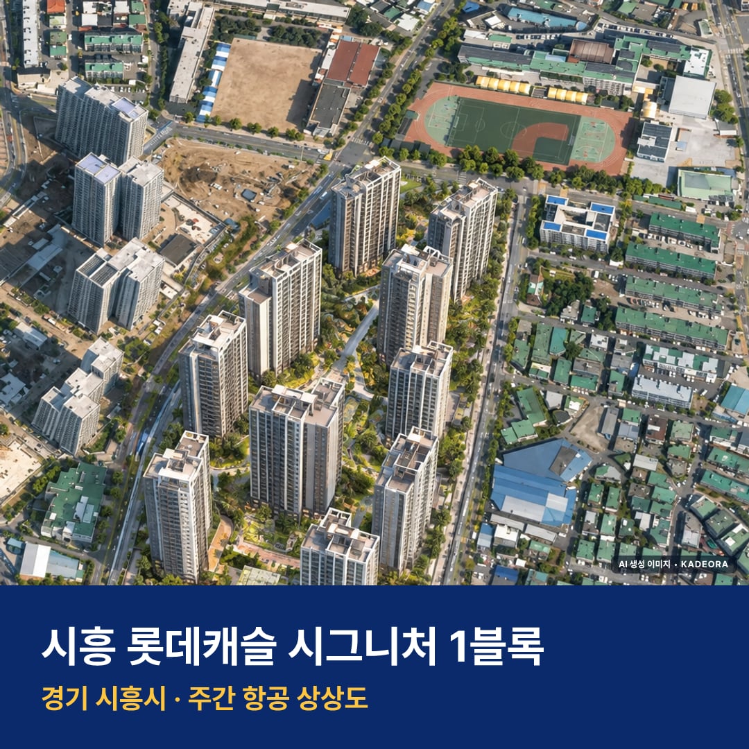 상상도 · AI 생성 이미지로 실제와 다를 수 있음 시그니처 청약 단지 전경 · AI 생성 상상도 · 실제와 다를 수 있음