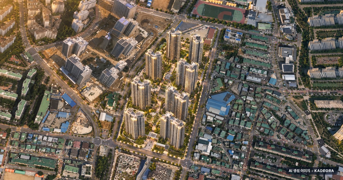 시흥 롯데캐슬 시그니처 1블록 8개동·최고 49층·총 1,230세대 기준 AI 상상도(노을 항공) — 실제와 다를 수 있음