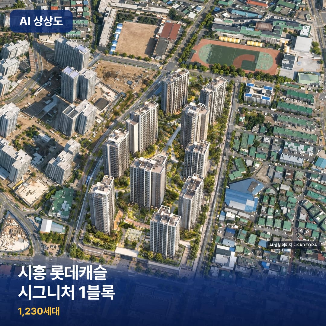 시흥 롯데캐슬 시그니처 1블록 단지 썸네일 — AI 생성 이미지