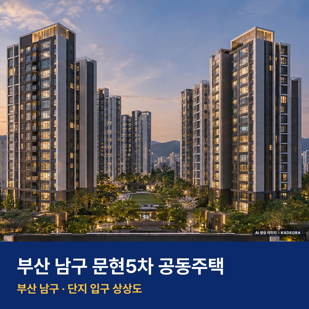문현5차 공동주택 단지 전경 AI 상상도 — 남구 문현동 557세대