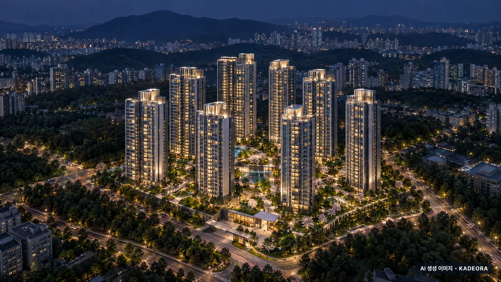 문현 푸르지오 트레시엘 단지 전경 AI 상상도 — 남구 문현동 561세대
