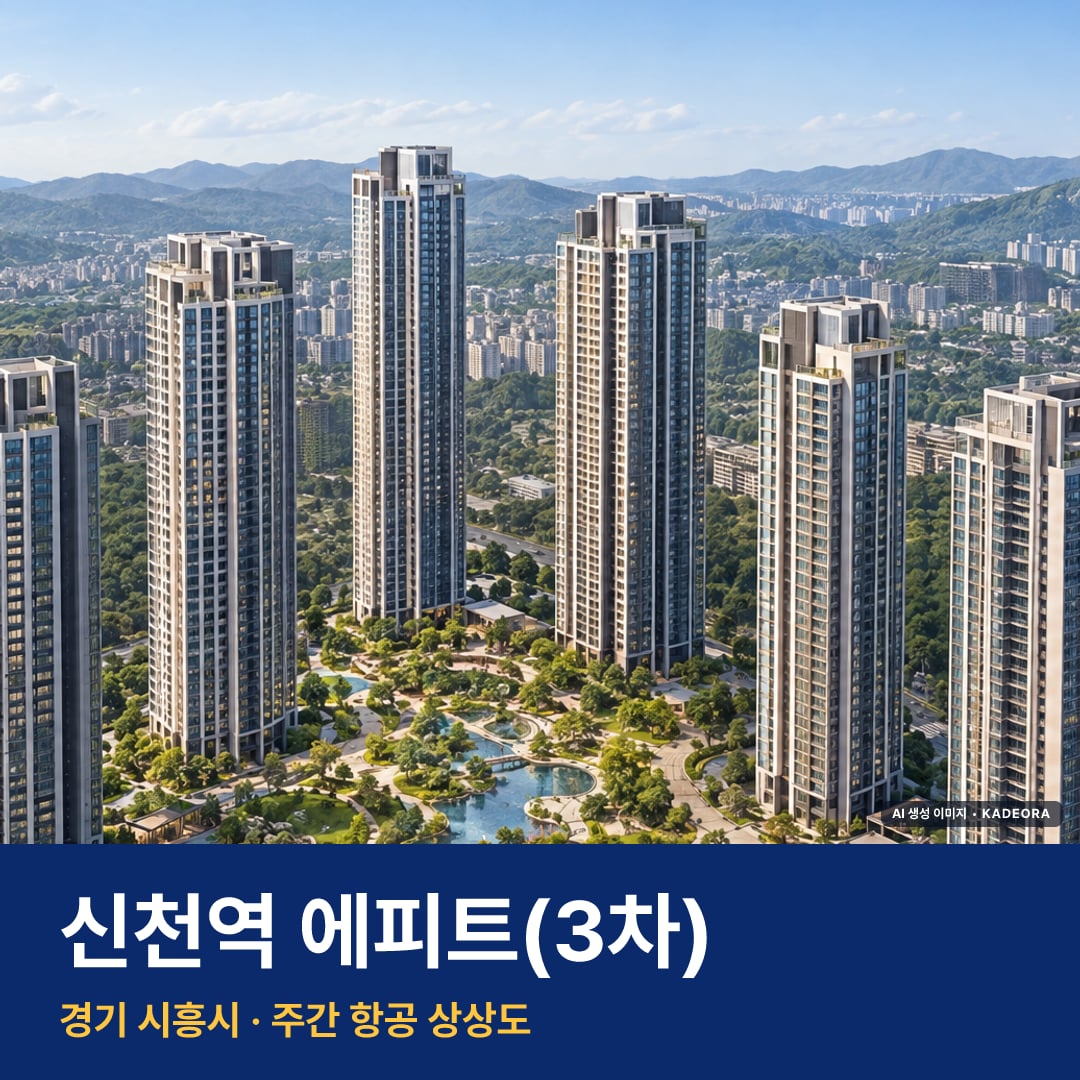 신천역 에피트(3차) 단지 전경 AI 상상도 — 시흥시