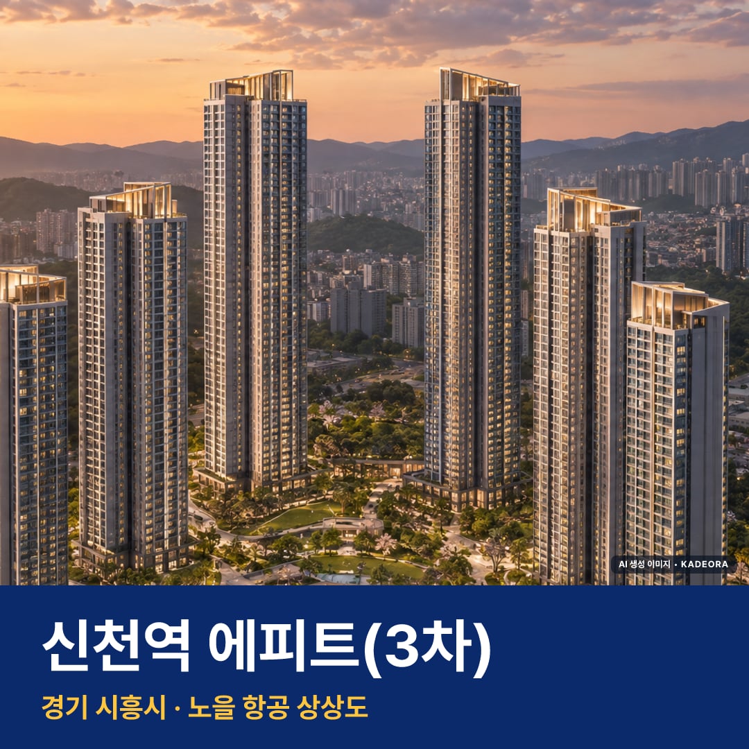 신천역 에피트(3차) 단지 전경 AI 상상도 — 시흥시