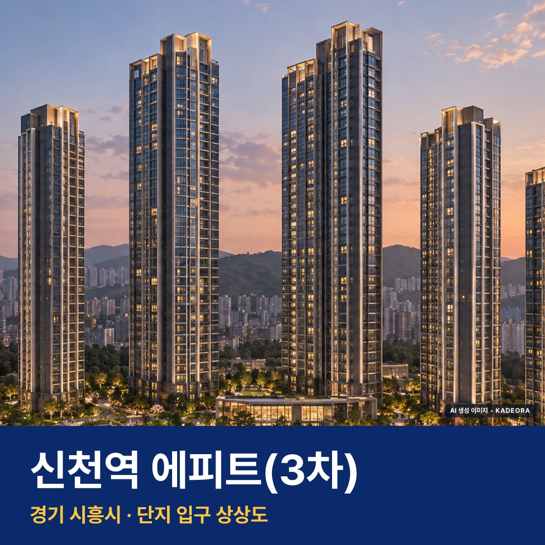 신천역 에피트(3차) 단지 전경 AI 상상도 — 시흥시