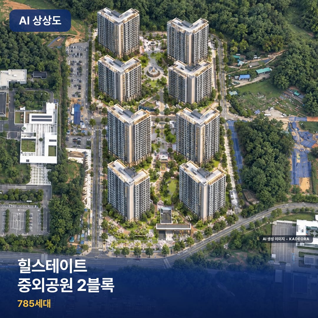 힐스테이트 중외공원 2블록 단지 썸네일 — AI 생성 이미지