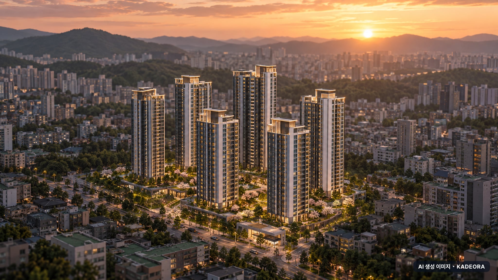 가음3구역 재건축 조감도 AI 상상도(노을 항공) — 경남 창원시 시공사 선정