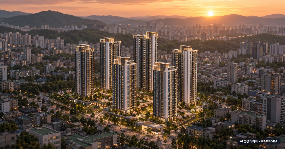 가음3구역 재건축 조감도 AI 상상도(노을 항공) — 경남 창원시 시공사 선정