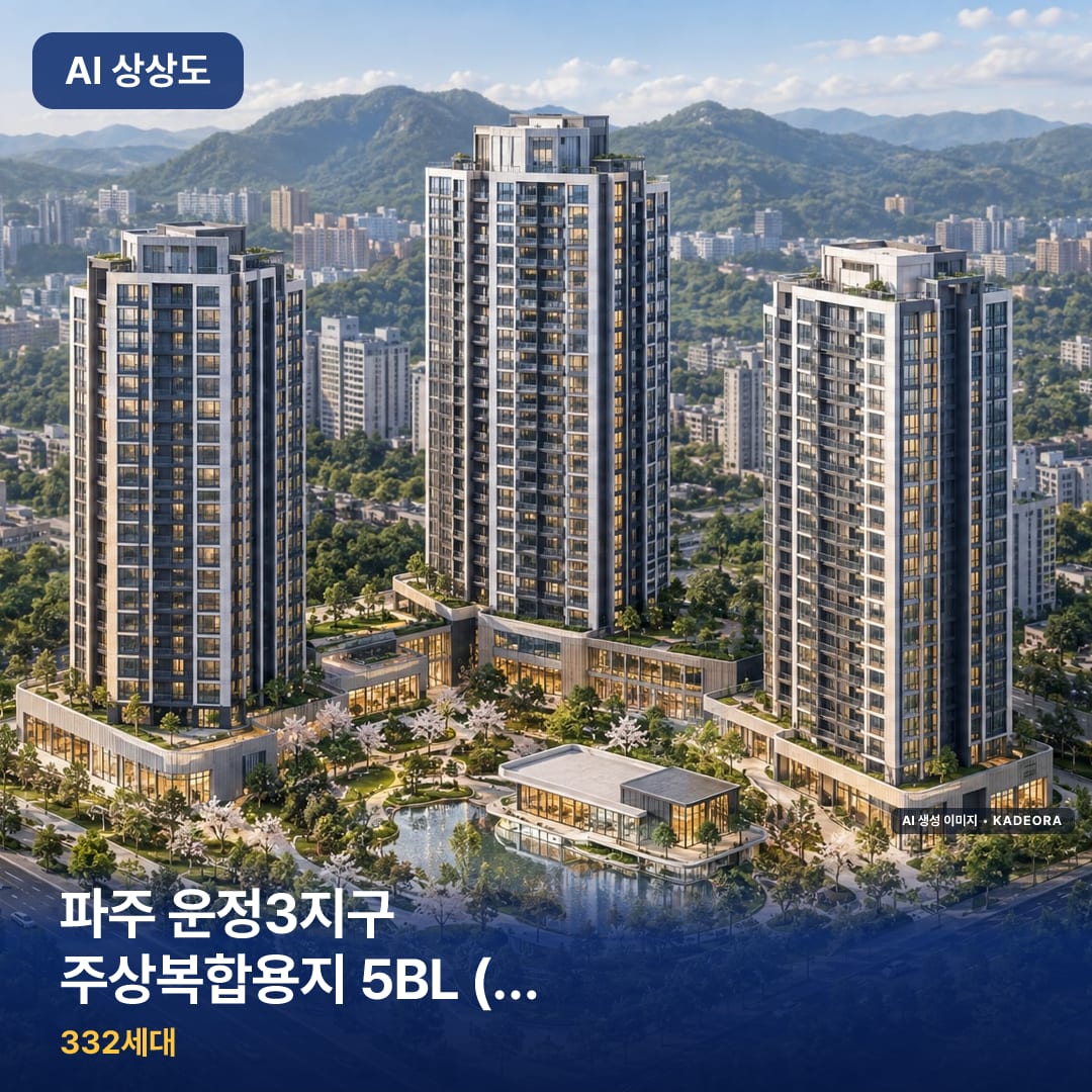 파주 운정3지구 주상복합용지 5BL (사전청약) AI 상상도