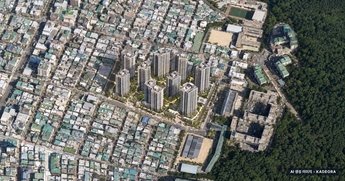 용호7 재개발 청약 용호7 재개발 단지 전경 AI 상상도 — 남구 용호동 1,112세대