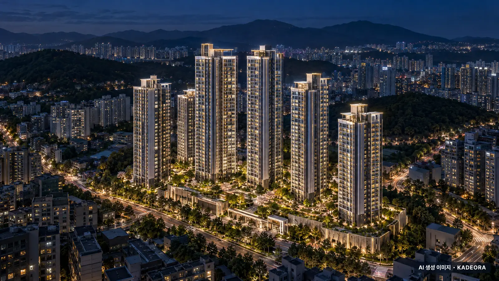 부산 동래구 사직2 재개발 단지 전경 AI 상상도 — 동래구 사직동
