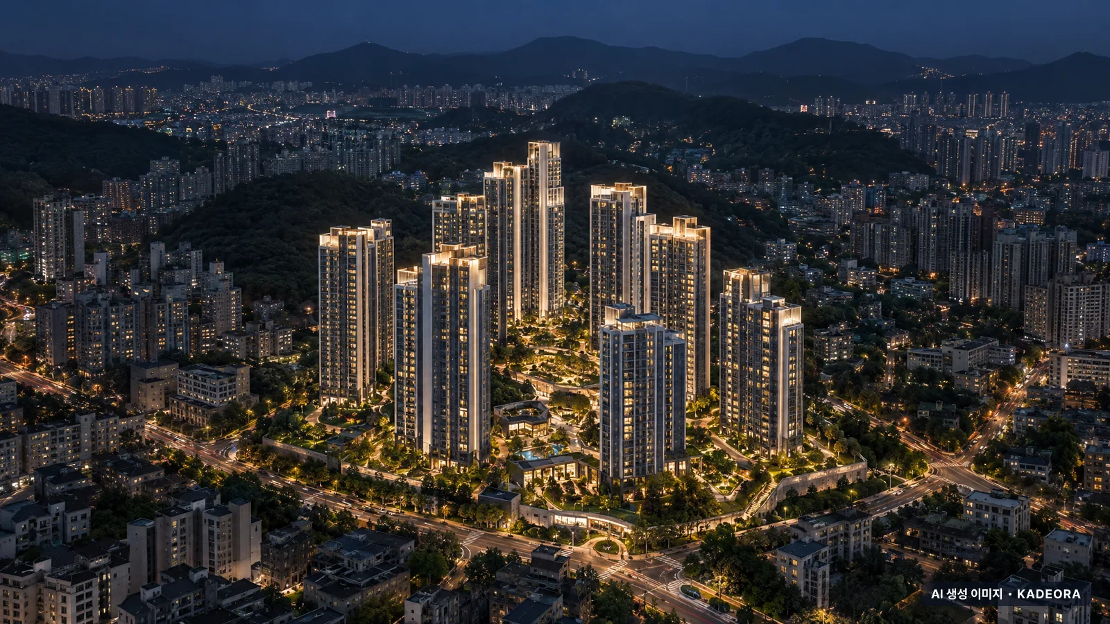 수원시 115-3 단지 전경 AI 상상도 — 수원시 원천동 1,087세대