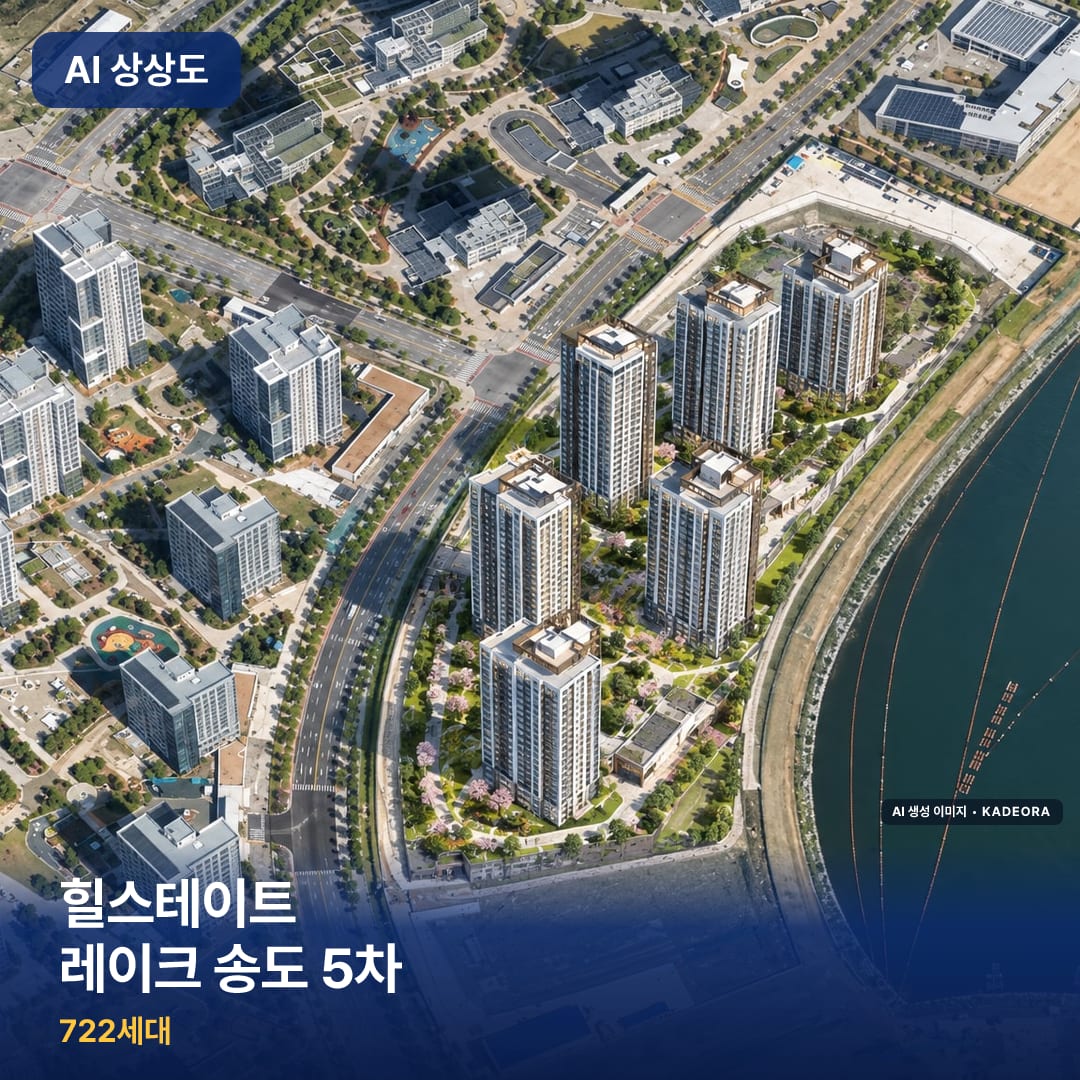 힐스테이트 레이크 송도 5차 단지 썸네일 — AI 생성 이미지