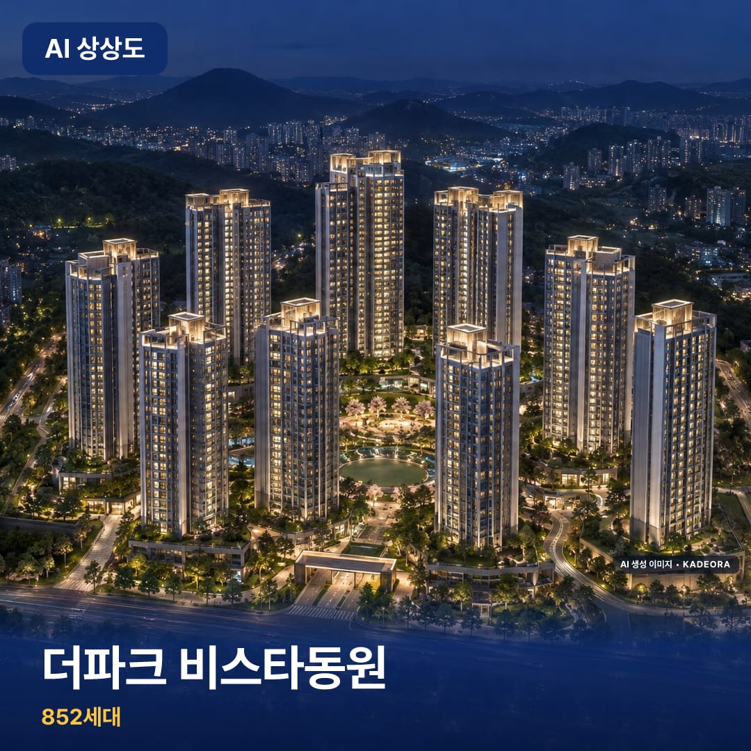 더파크 비스타동원 단지 썸네일 — AI 생성 이미지