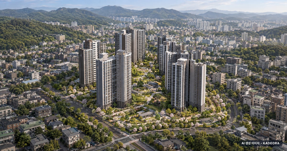 형곡 센트럴 아테라 청약 단지 전경 · AI 생성 상상도 · 실제와 다를 수 있음