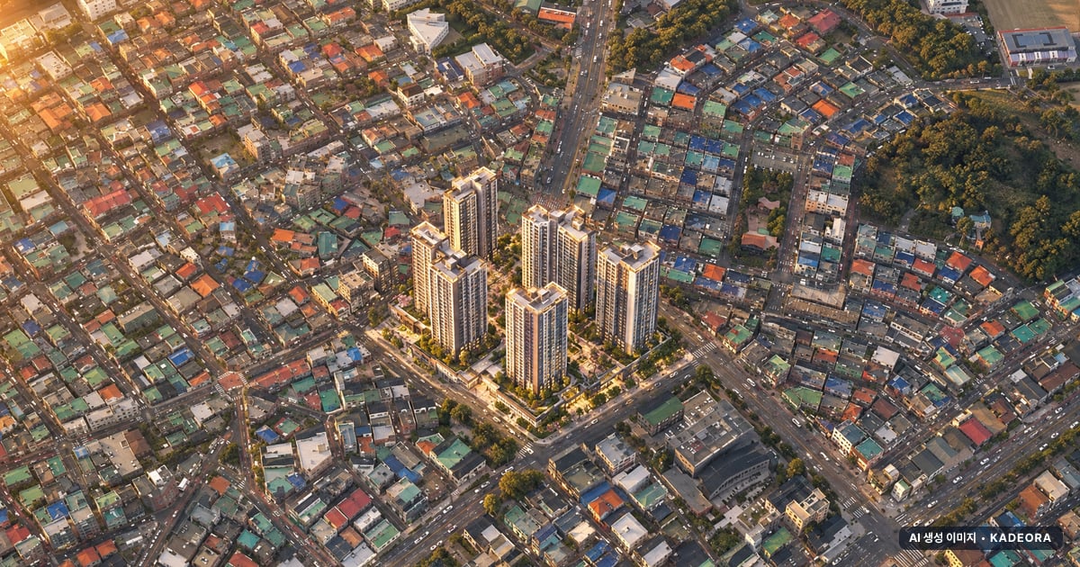 제주시 이도이동 아이린8차 아파트 이번 45세대 공급 기준 AI 상상도(노을 항공) — 실제와 다를 수 있음