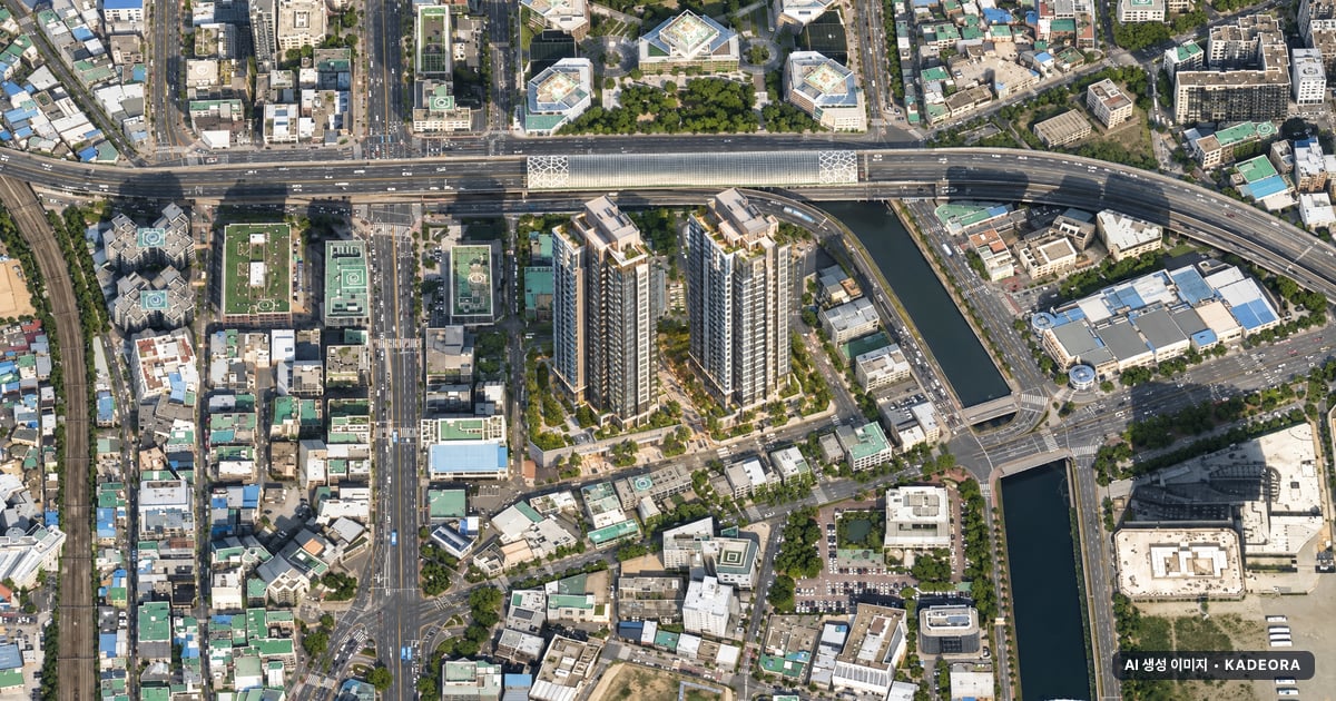범천동 희망더함아파트 단지 전경 AI 상상도 — 부산진구 범천동 614세대
