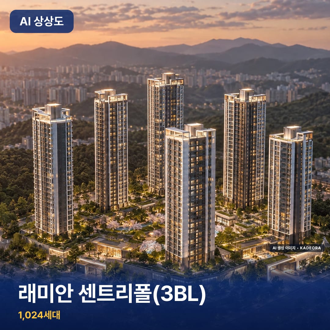 래미안 센트리폴(3BL) 단지 썸네일 — AI 생성 이미지