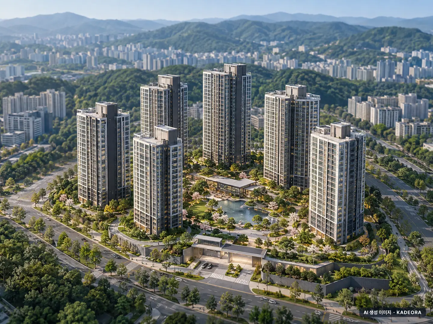 울산 다운2지구 유승한내들 에듀포레 7개동·최고 25층·총 507세대 기준 AI 상상도 — 실제와 다를 수 있음 울산 다운2지구 유승한내들 에듀포레 7개동·최고 25층·총 507세대 기준 AI 상상도(주간 항공) — 실제와 다를 수 있음