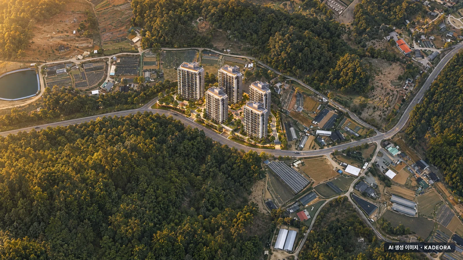 시흥거모 엘가 로제비앙 5개동·최고 25층·총 480세대 기준 AI 상상도(노을 항공) — 실제와 다를 수 있음