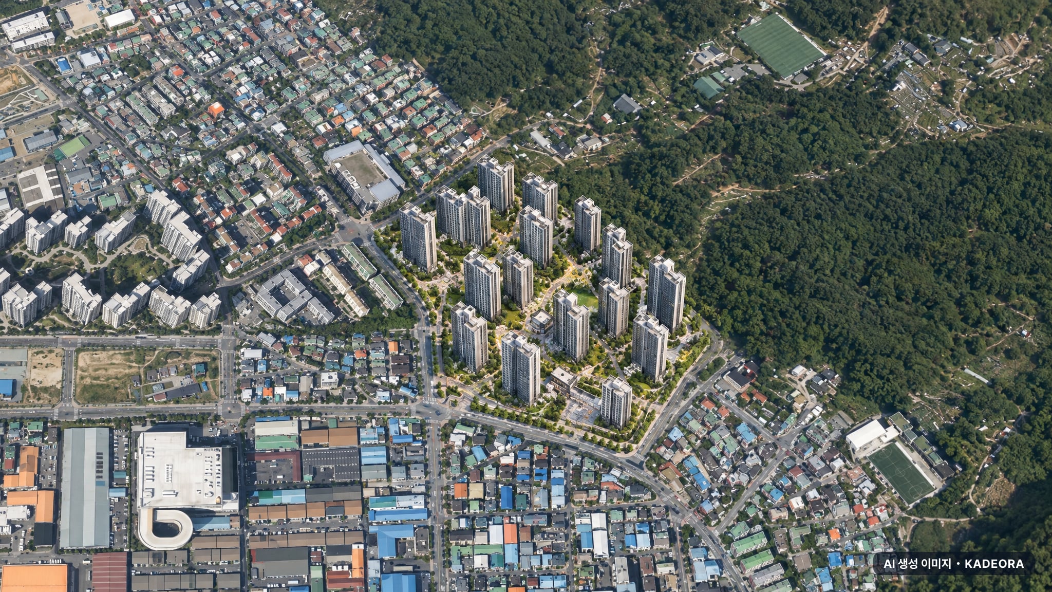 김해 안동 에피트 단지 전경 AI 상상도(주간 항공) — 경남 김해시 착공 1,539세대