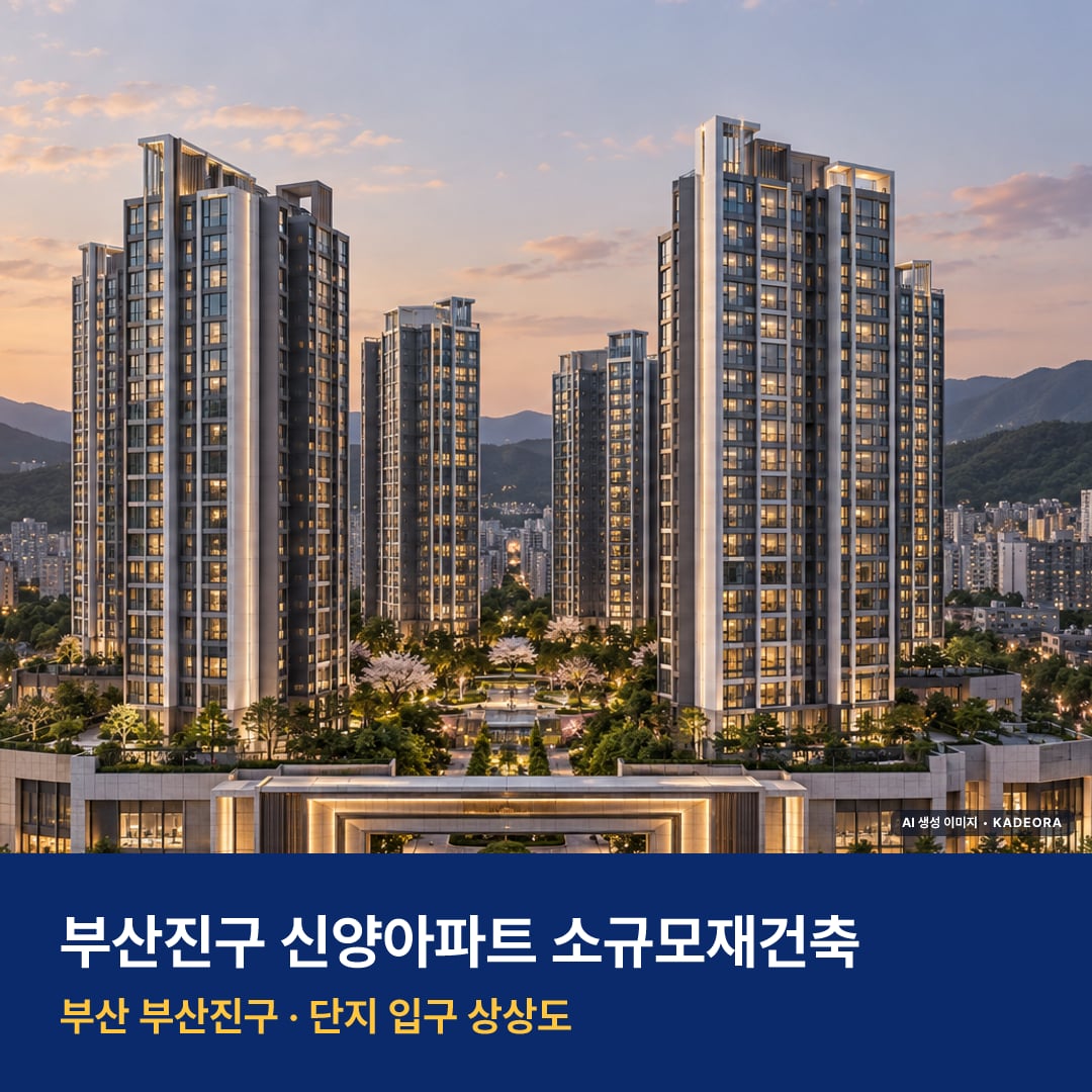부산진구 신양아파트 소규모재건축 단지 전경 AI 상상도 — 부산진구 개금동