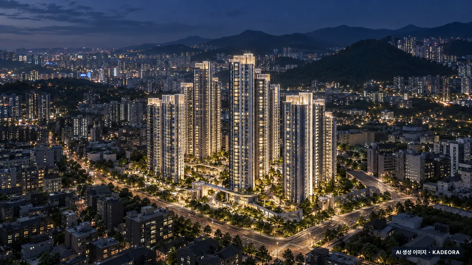 부산진구 신양아파트 소규모재건축 단지 전경 AI 상상도 — 부산진구 개금동